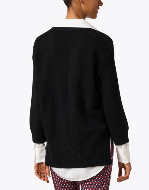 Back image - Brochu Walker - Black Sweater with White Underlayer