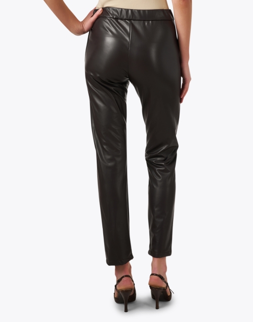 Back image - Weill - Daho Brown Faux Leather Pull On Pant