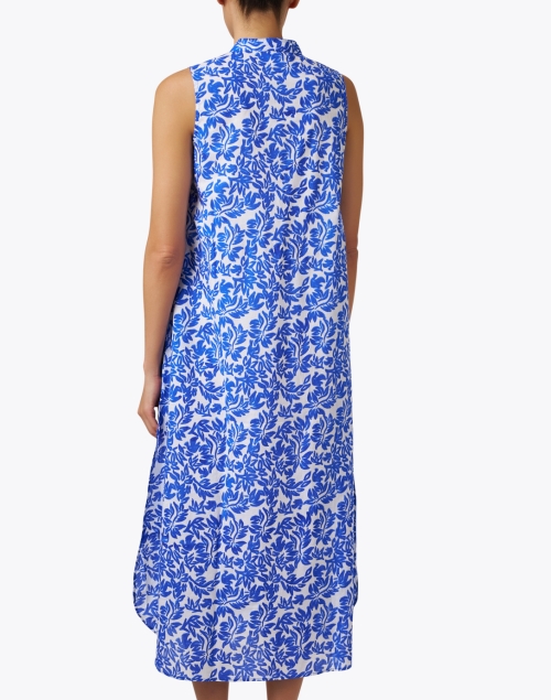 Back image - Ro's Garden - Devina Blue Printed Dress