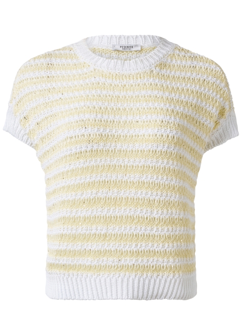 Product image - Peserico - White and Yellow Striped Sweater