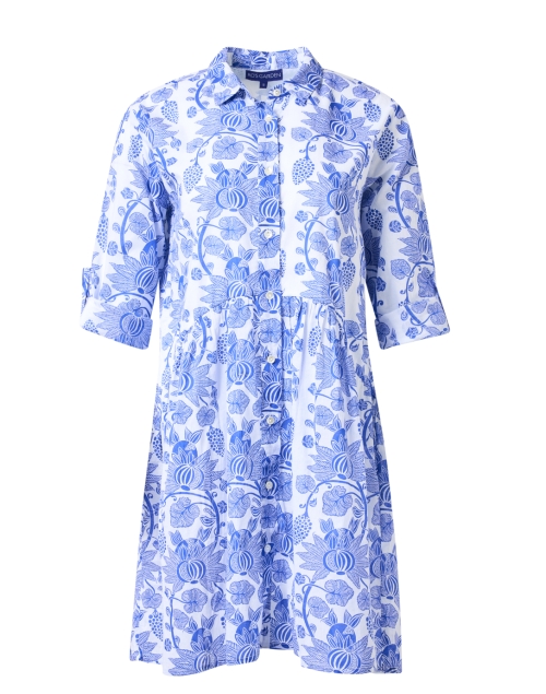 Product image - Ro's Garden - Deauville Blue and White Printed Shirt Dress