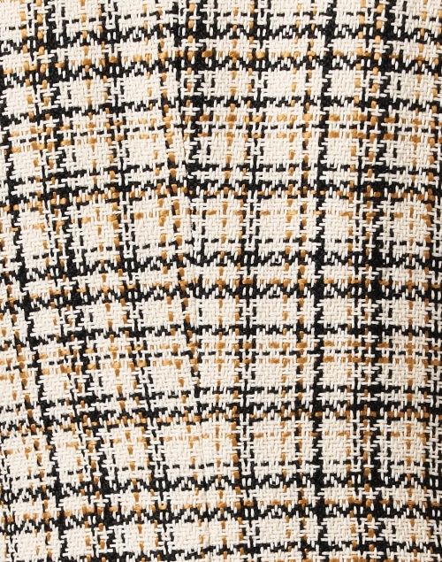 Fabric image - Veronica Beard - Lawrence Beige Plaid Tweed Dickey Jacket