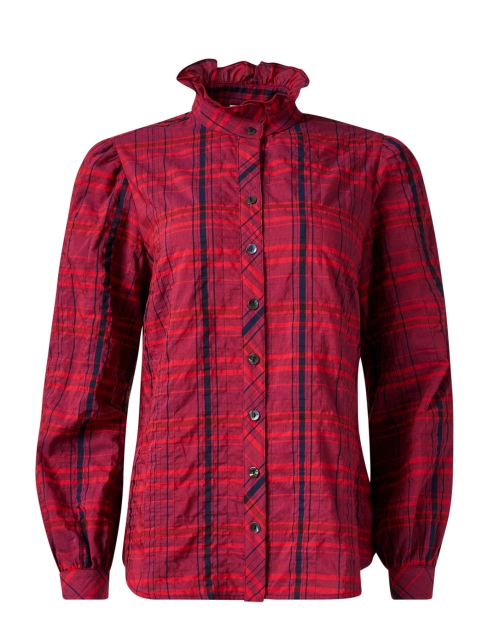 Product image - Finley - Misty Red Multi Plaid Blouse