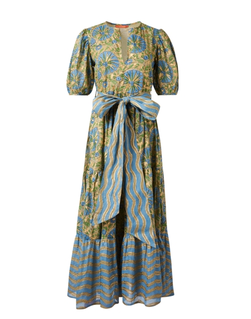 Product image - Oliphant - Blue and Gold Print Cotton Dress