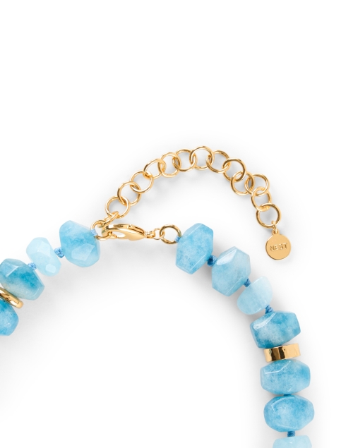 Back image - Nest - Gold and Blue Stone Necklace