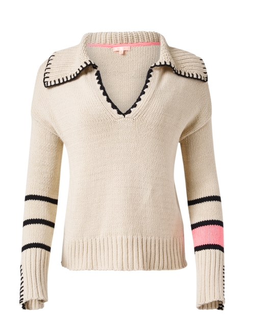 Product image - Lisa Todd - Beige Contrast Stitch Sweater
