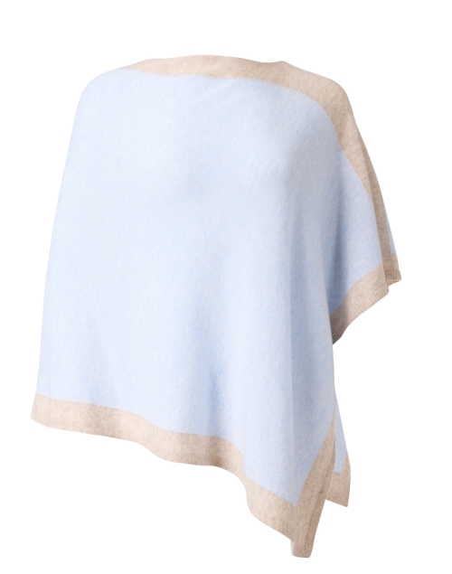 Product image - Kinross - Light Blue with Beige Cashmere Poncho