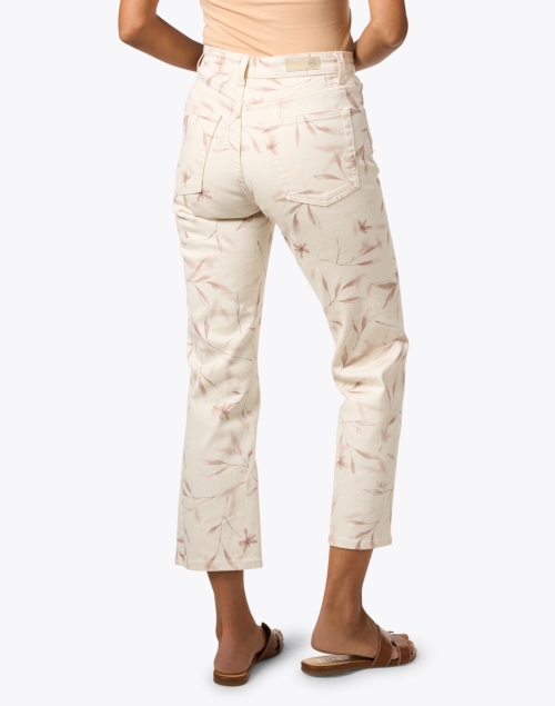 Back image - AG Jeans - Kinsley White Print Stretch Flare Jean