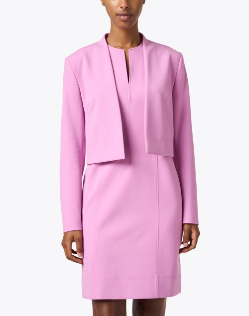 Front image - Boss - Jibelara Pink Open Cropped Jacket