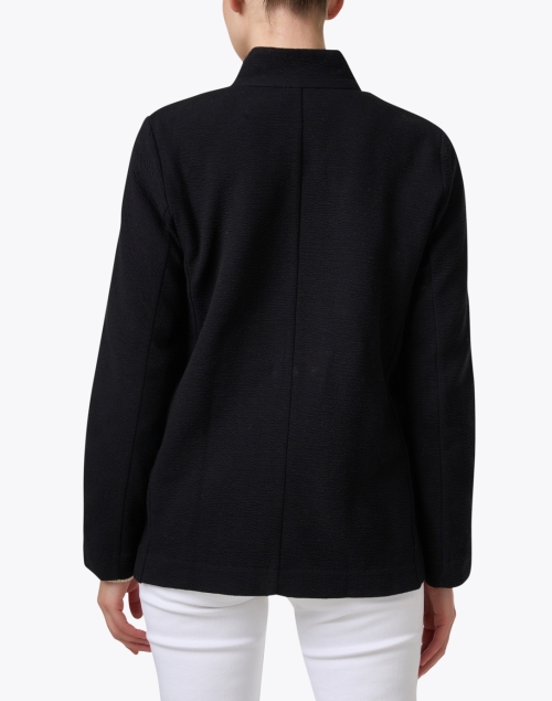 Back image - Eileen Fisher - Black Cotton Crinkle Jacket