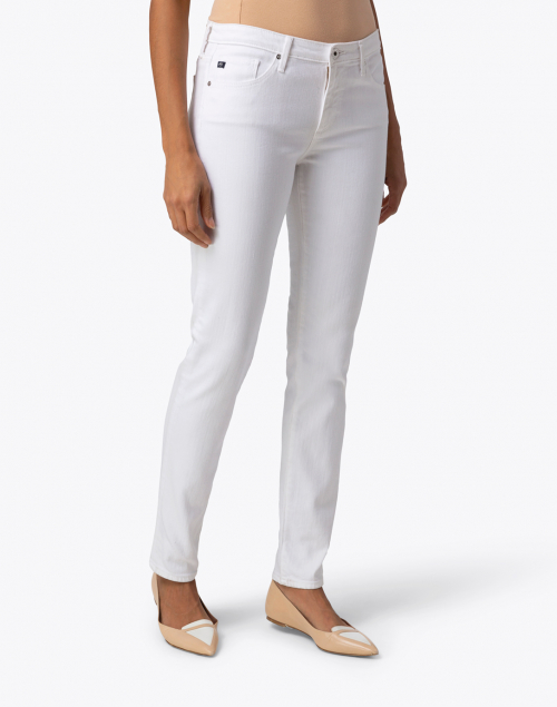 Front image - AG Jeans - Prima White Slim Leg Jean
