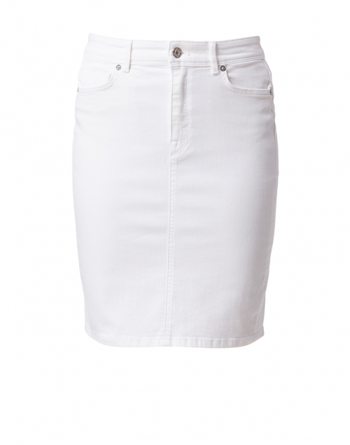 Marc Cain - White Denim Zip Up Skirt 
