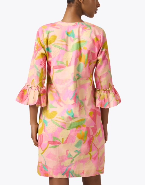 Back image - Bella Tu -  Pink Floral Cotton Dress