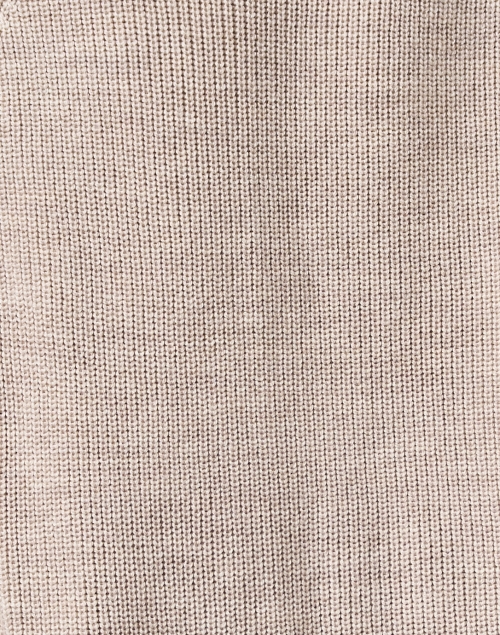 Fabric image - Eileen Fisher - Beige Rib Knit Wool Top