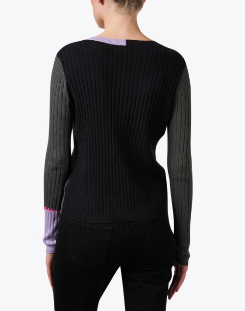 Back image - Lisa Todd - Grey Multi Cotton Cashmere Sweater