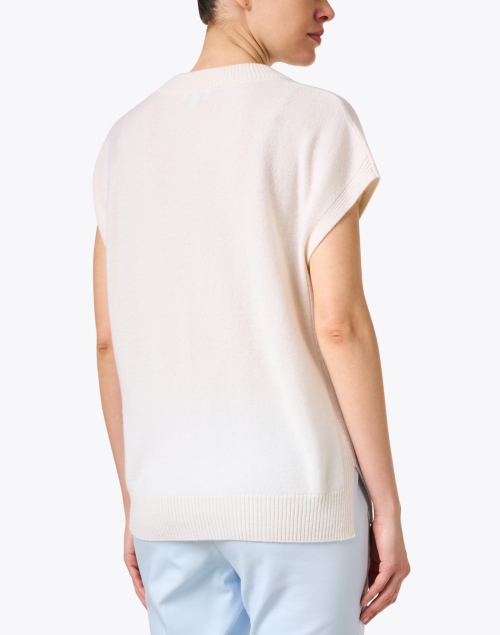 Back image - Kinross - Ivory Cashmere Popover Sweater
