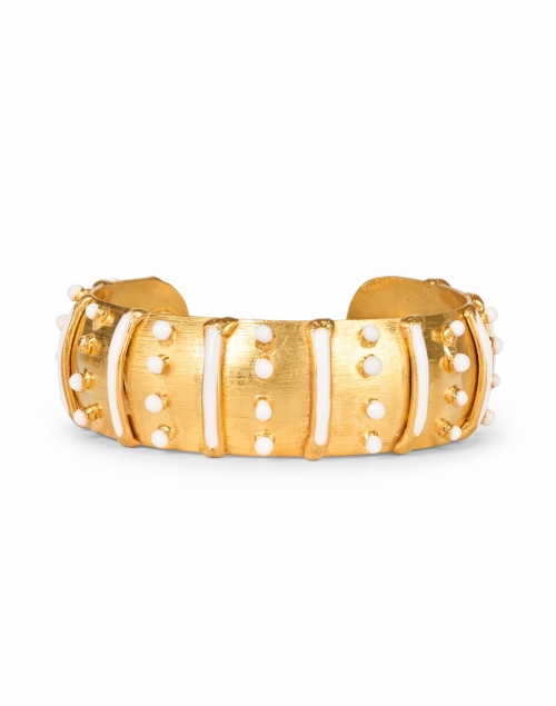 Product image - Sylvia Toledano - Gold and White Textured Cuff