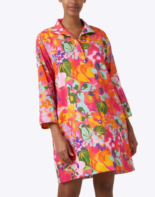 Front image - Jude Connally - Helen Pink Floral Print Dress