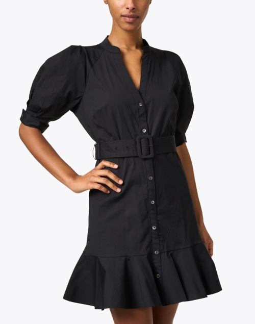 Front image - Veronica Beard - Molly Black Shirt Dress