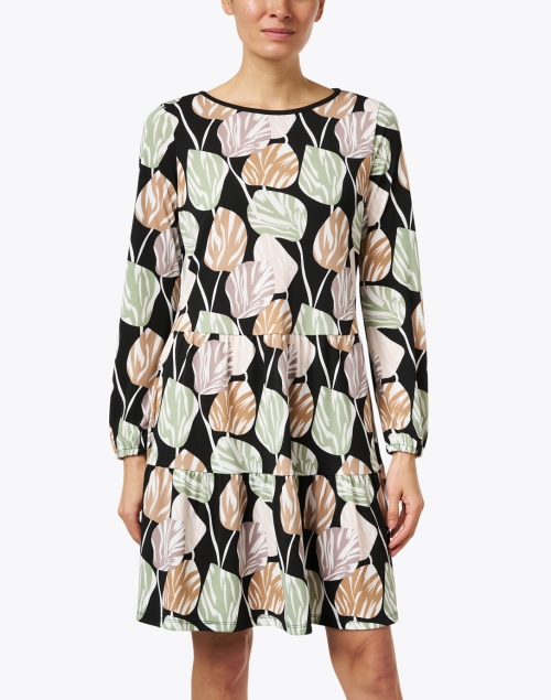 Front image - Marc Cain - Multi Print Tiered Mini Dress