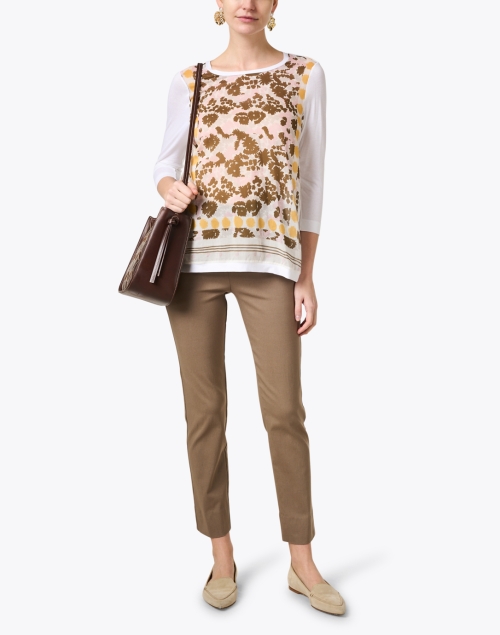 Look image - WHY CI - White Neutral Print Panel Top