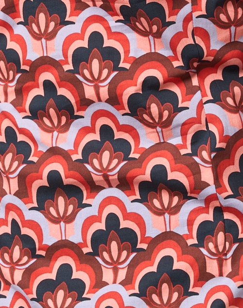 Fabric image - Caliban - Red Multi Print Button Up Shirt