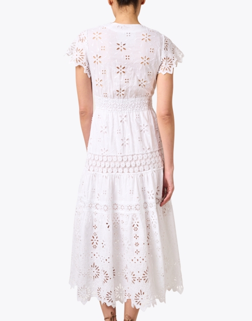 Back image - Temptation Positano - White Embroidered Cotton Eyelet Dress