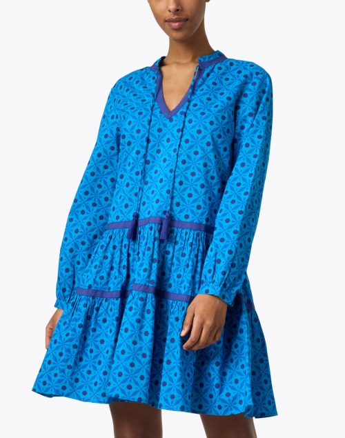 Front image - Ro's Garden - Estefany Blue Print Dress