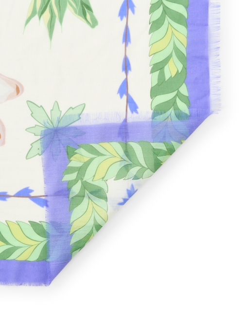 Back image - Franco Ferrari - Hawn Multi Pineapple Print Cotton Silk Scarf