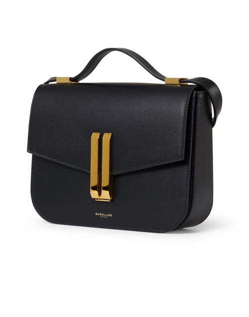 Front image - DeMellier - Vancouver Black Leather Crossbody Bag