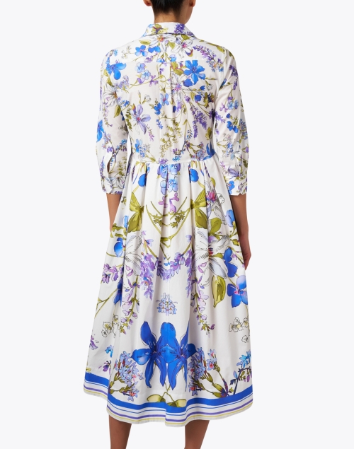 Back image - Sara Roka - Elenat White Multi Floral Print Dress