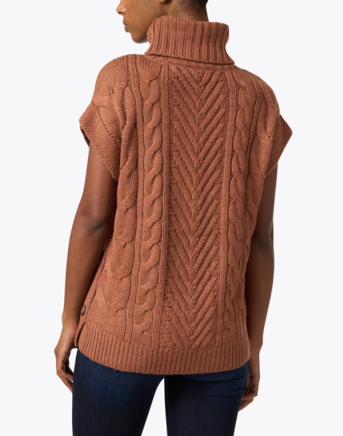 Back image - Repeat Cashmere - Brown Wool Turtleneck Top