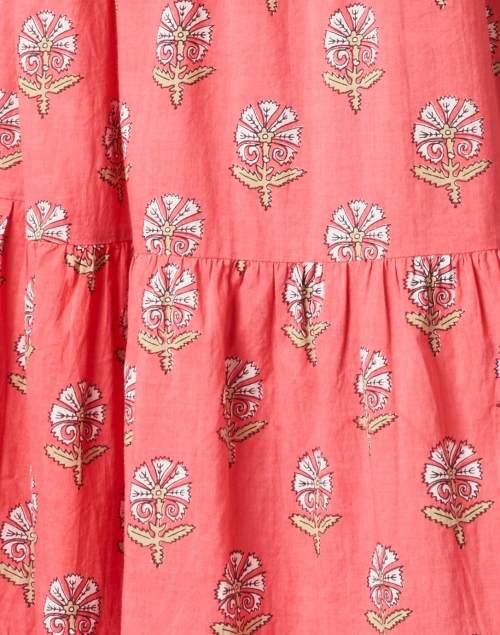Ro's Garden - Daphne Coral Floral Cotton Dress