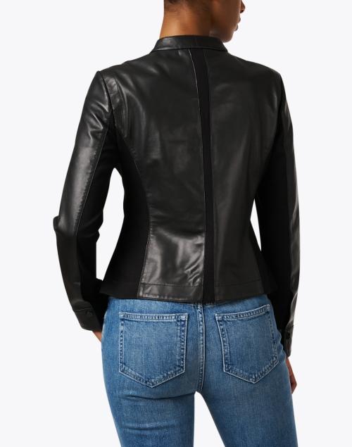 Back image - Marc Cain - Black Leather Jacket 