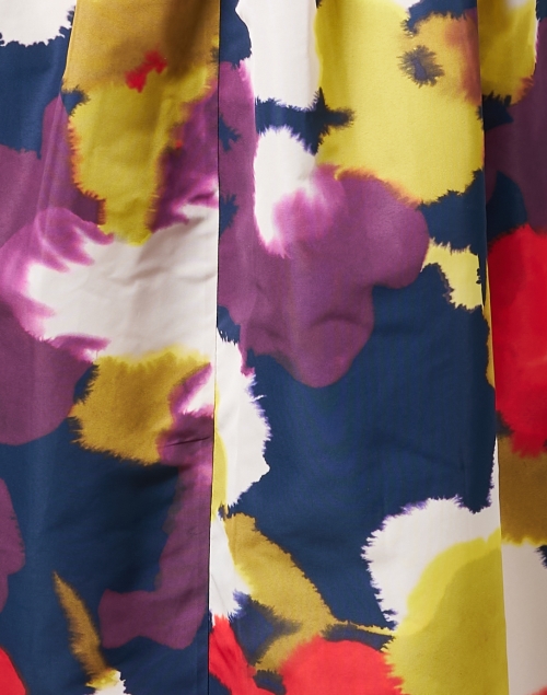Fabric image - Sara Roka - Elenat Navy Multi Floral Shirt Dress