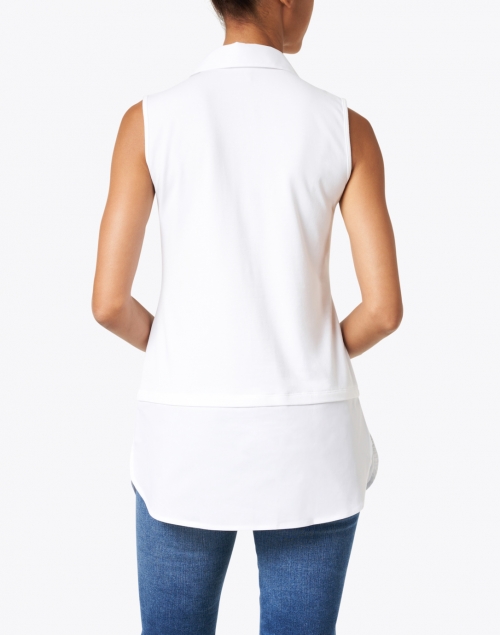 Back image - Hinson Wu - Lea White Stretch Cotton Underlayer Shirt