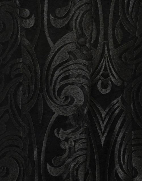 Fabric image - Connie Roberson - Rita Black Deco Sheer Lace Top