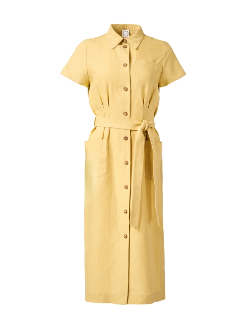 Product image - Ines de la Fressange - Ethel Yellow Linen Shirt Dress