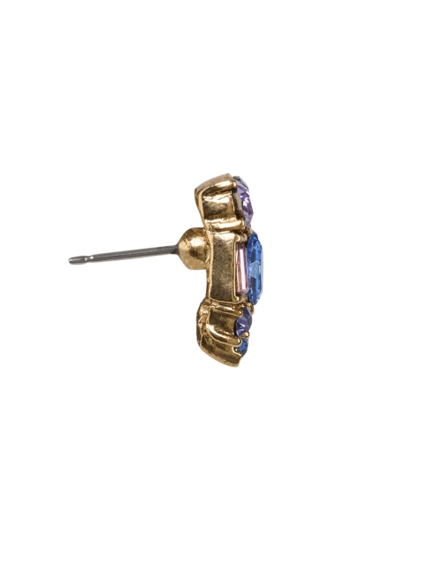 Back image - Oscar de la Renta - Blue Crystal Stud Earrings
