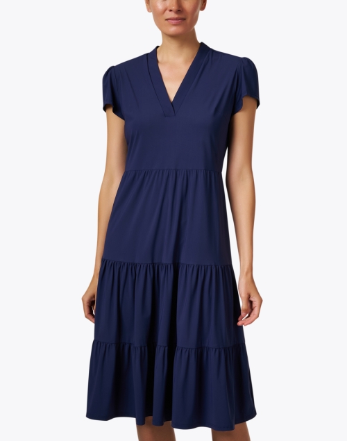 Front image - Jude Connally - Libby Navy Tiered Dress
