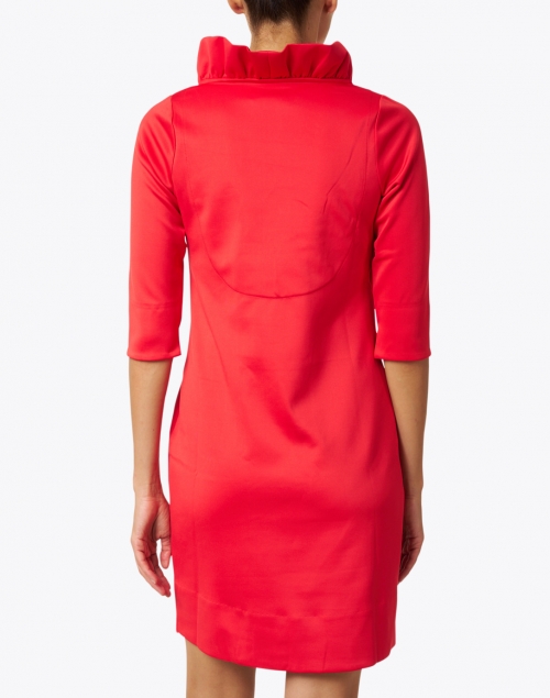 Back image - Gretchen Scott - Red Ruffle Neck Dress