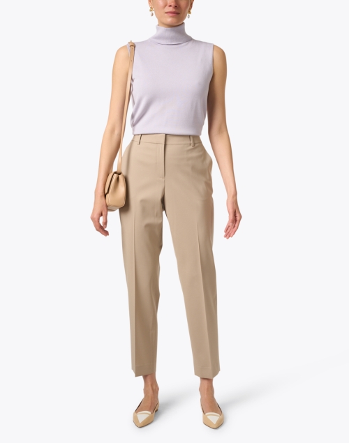 Clinton Taupe Wool Ankle Pant
