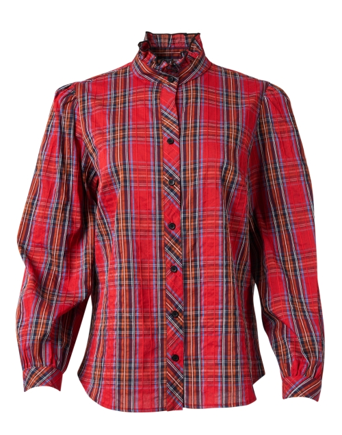 Product image - Finley - Mystie Red Plaid Cotton Blouse