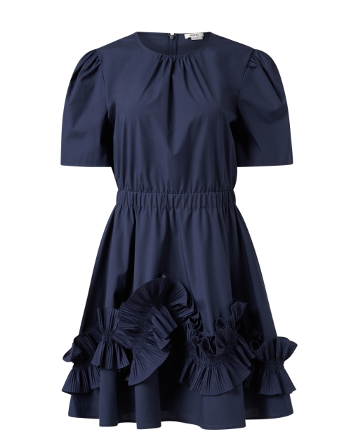Product image - Jason Wu - Navy Poplin Ruffle Hem Dress