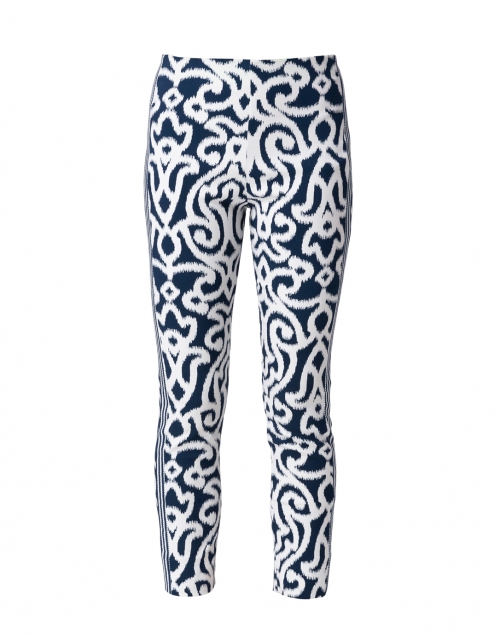 Gretchen Scott - Navy and White Mosaic Printed Pull On Pant 