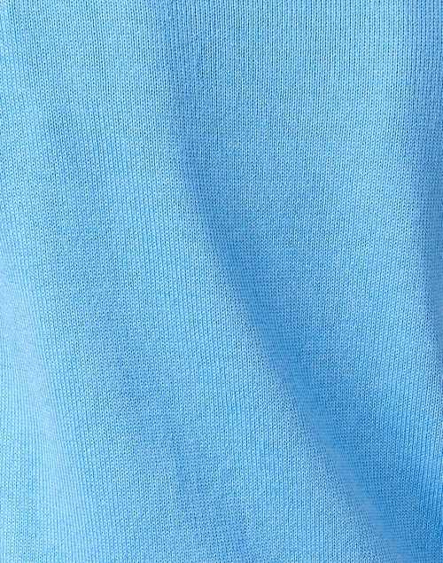 Fabric image - Lafayette 148 New York - Blue Cotton Silk Sweater