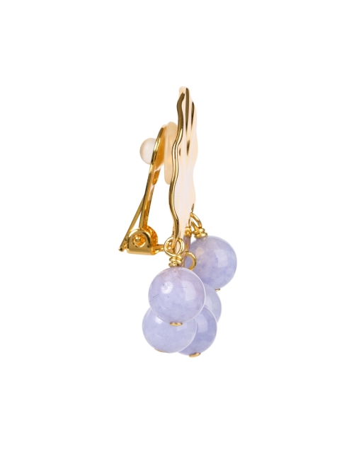 Back image - Nest - Lavender Jade Drop Clip Earrings