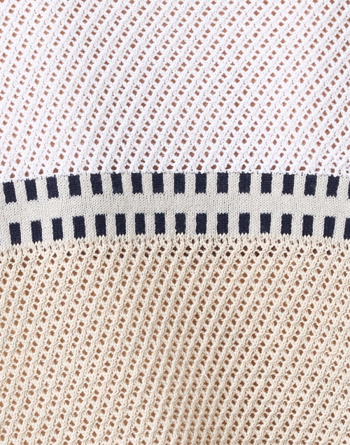 Fabric image - Lisa Todd - White and Beige Cotton Sweater