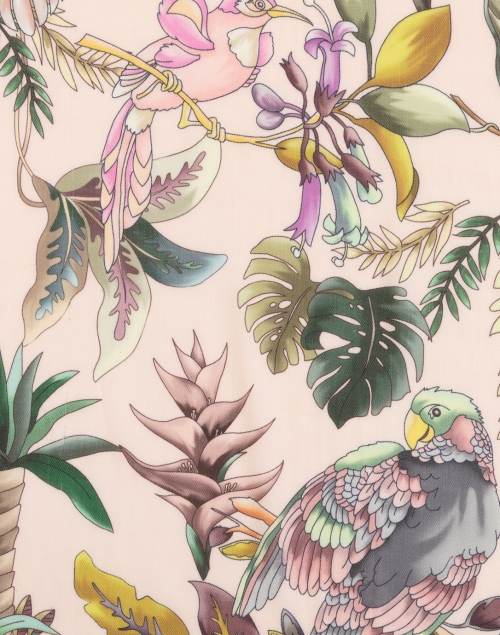 Fabric image - Rani Arabella - Pink Bird Silk Cashmere Scarf
