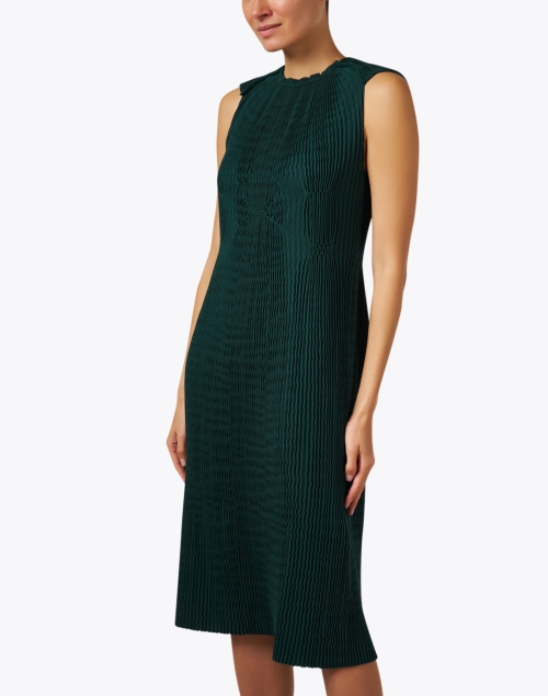 Front image - Lafayette 148 New York - Green Pleated Dress